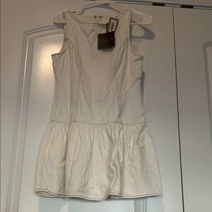 Le Lis Ivory Sleeveless Flared Dress